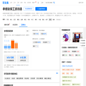 孝感安保工资待遇（招聘要求） - 职友集